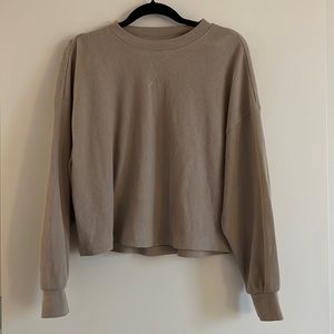 H&M oversized waffle long sleeve t shirt